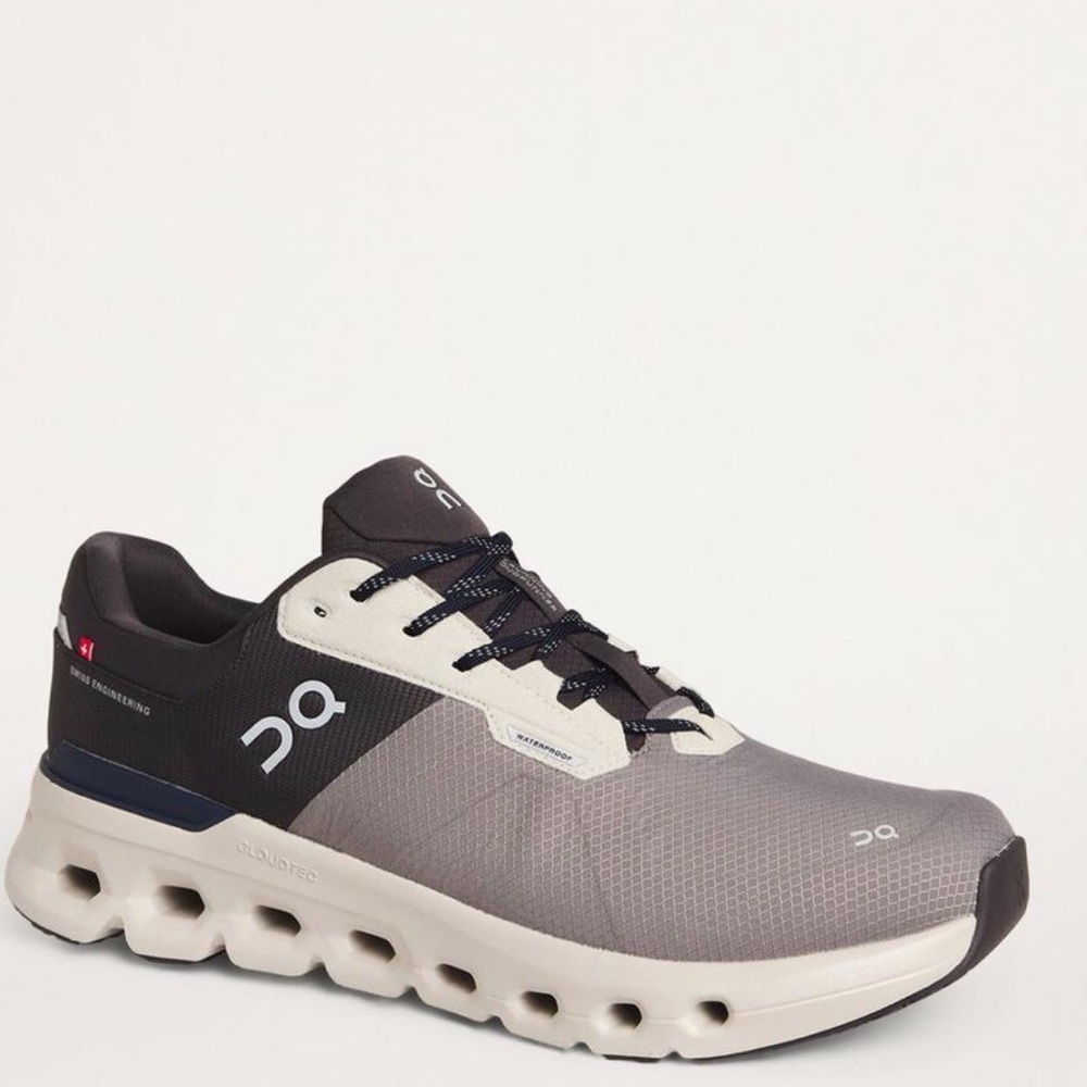 On Running Black and Gray Athletic Shoes cloud runner 2 waterproof zinc midnight